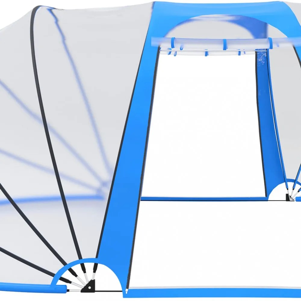 ovális medencekupola 530 x 410 x 210 cm