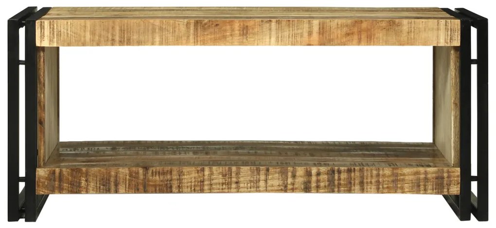 dohányzóasztal 90x50x38 cm Tömör durva mangófából