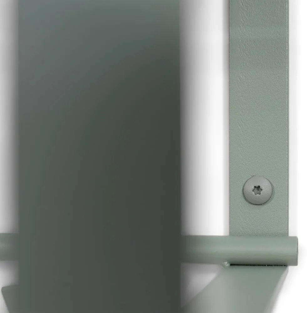 Zöld-szürke fém fali fogas polccal Rex – Spinder Design