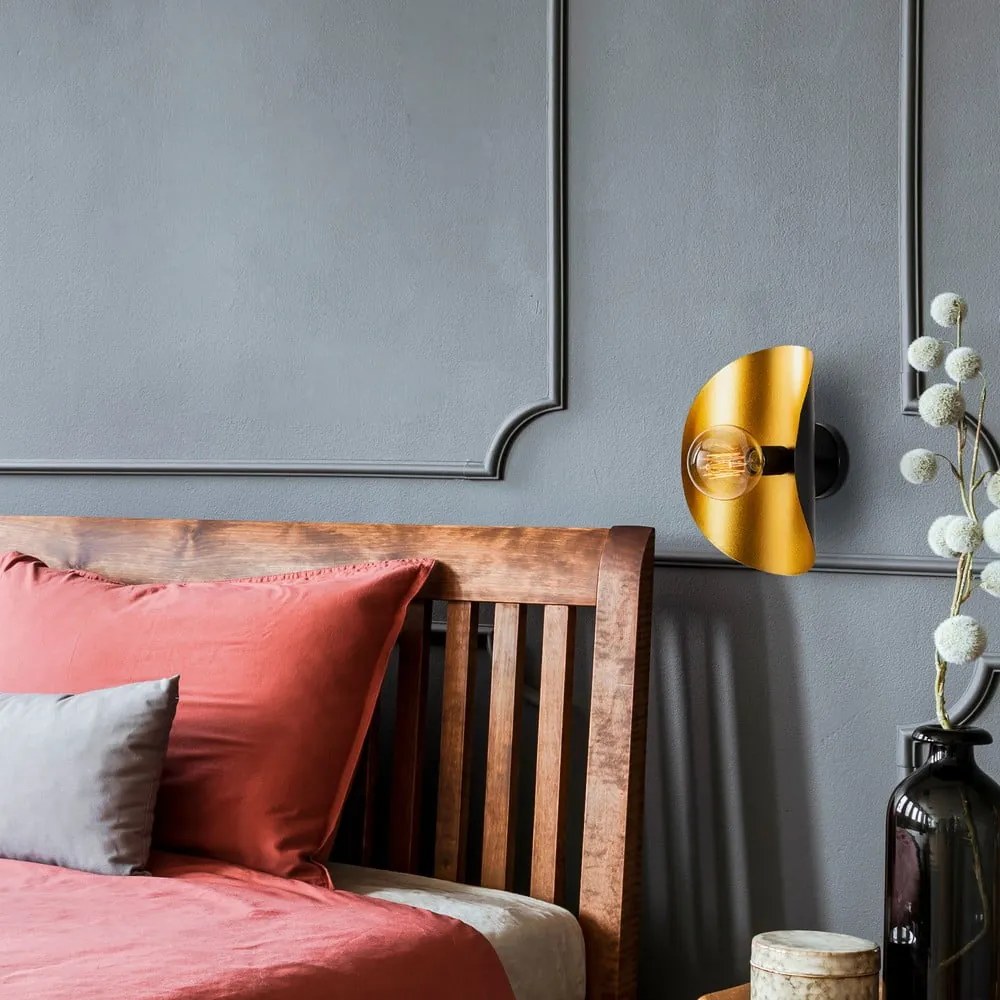 Fekete-aranyszínű fali lámpa Sivani – Opviq lights