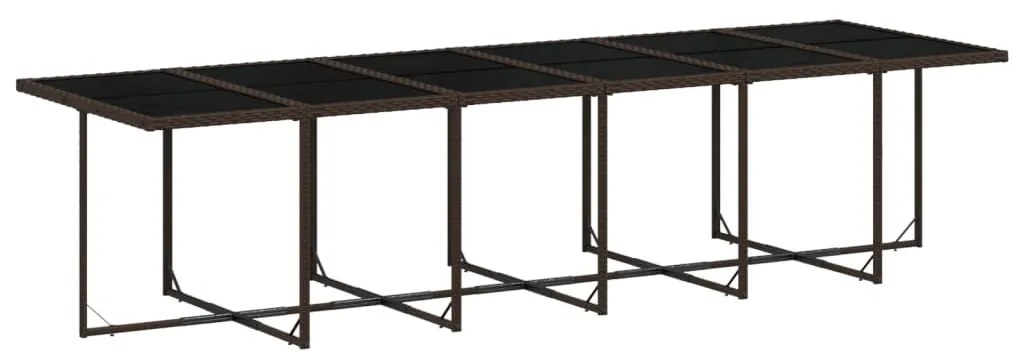 vidaXL 13 részes barna polyrattan kerti ülőgarnitúra párnákkal