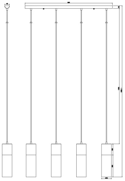 GLOBO 21000-4HM - Csillár zsinóron ANNIKA 4xE27/25W/230V réz