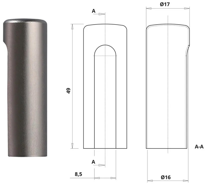 Otlav pánttakaró 3D 16 Szatén nikkel ALU