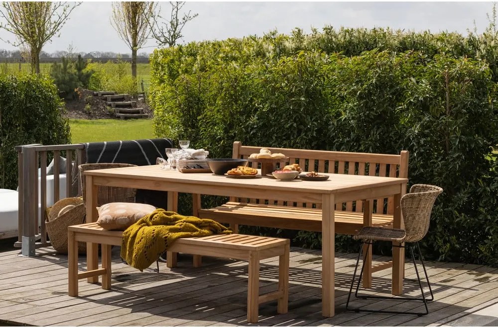 Natúr színű műrattan kerti szék szett 2 db-os Wings – WOOOD