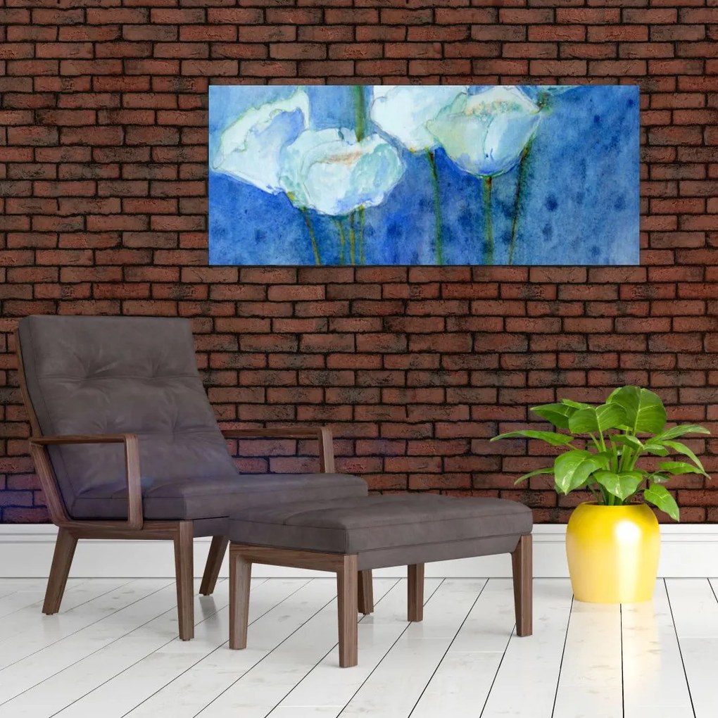 Kép - fehér tulipán (120x50 cm)