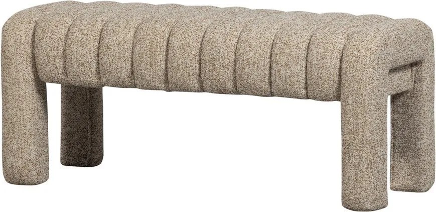 Világosbarna buklé párnázott pad Frex – WOOOD