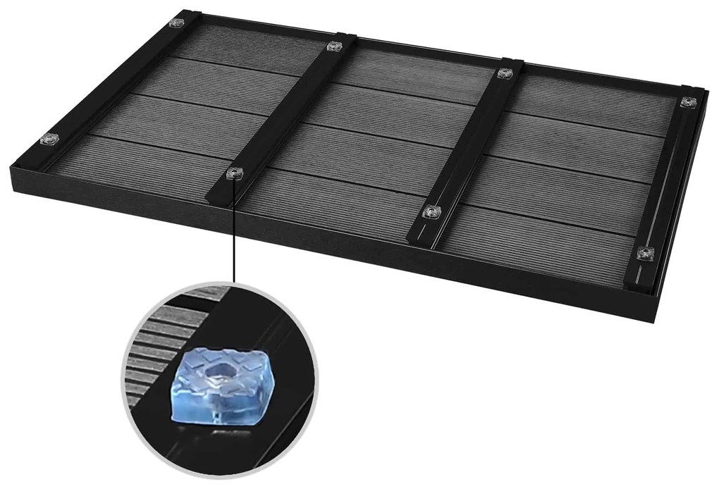 Casaria® Zuhanyszőnyeg 101x63x5,5 cm - antracit