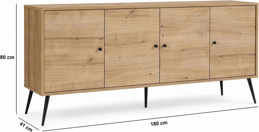 Calvin komód, tölgy, 180 cm – TR277WLN1124