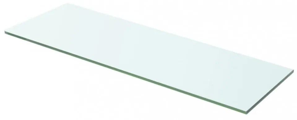 2 db átlátszó üveg paneles polc 60 x 15 cm