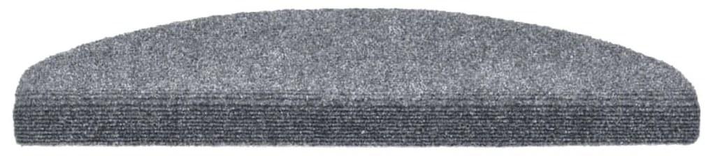 10 db öntapadós lépcsőszőnyeg 65 x 21 x 4 cm világosszürke félkör alakú nagy