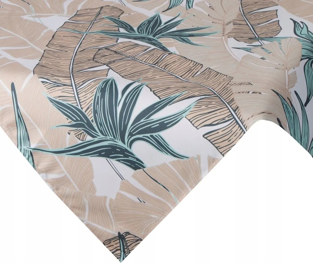 Abrosz dekoratív vízálló Garden 85x85 Eurofirany bézs levélmintás