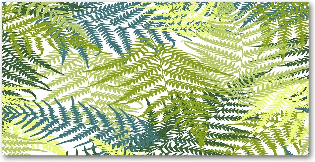 Konyhai panel Páfrány mintás 140x70 cm Ragasztó