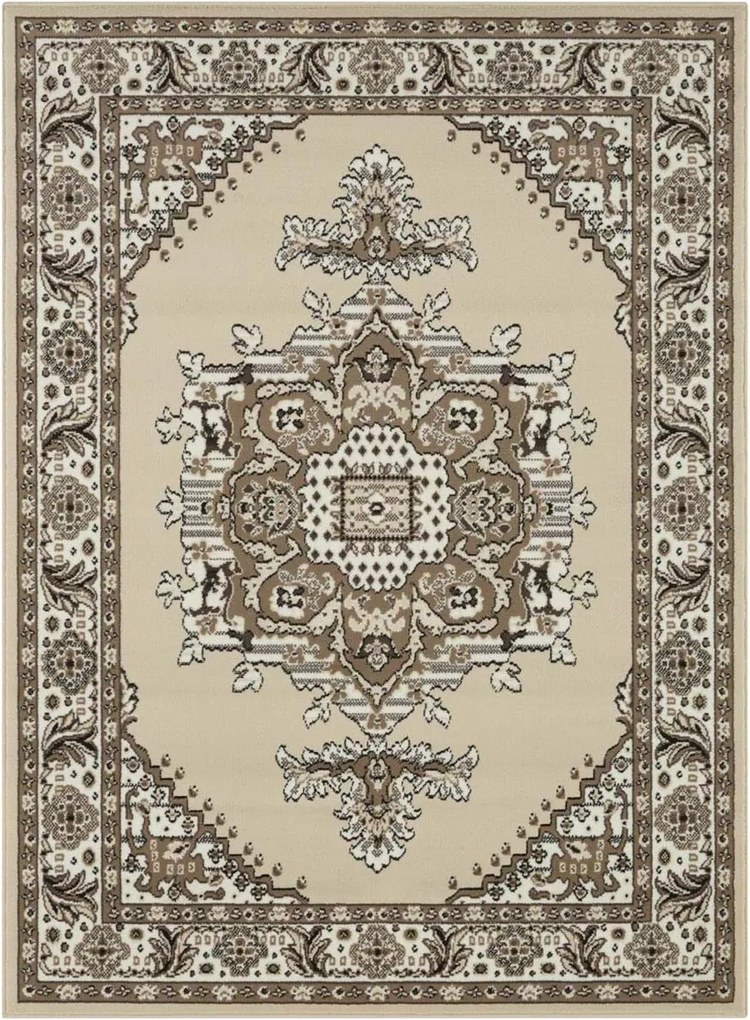 Klasszikus,hagyományos bézs-krém színű nappali szőnyeg 180x260cm