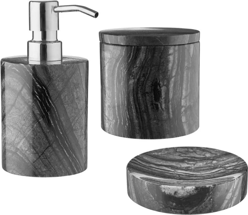 MARBLE márvány szappantartó, fekete