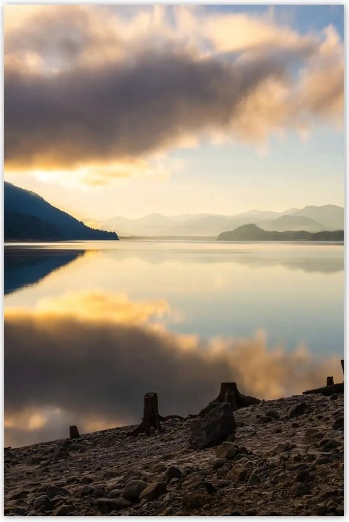 Poszterek 60x90 kövek Tengerpart Folyó