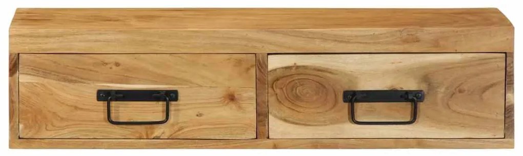 tömör akácfa falra szerelhető TV-szekrény 80x30x19 cm