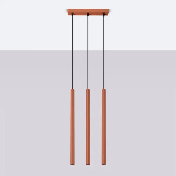 Sollux SL.1526 - Csillár zsinóron PASTELO 3xG9/8W/230V piros