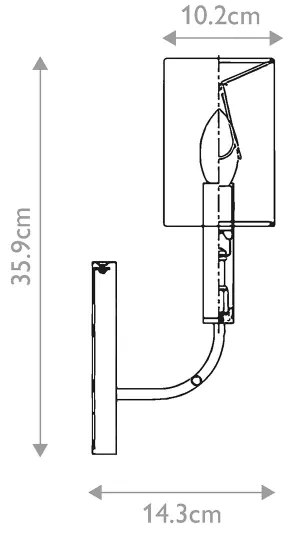 Feiss FE-BRIANNA1-BB - Fali lámpa BRIANNA 1xE14/60W/230V
