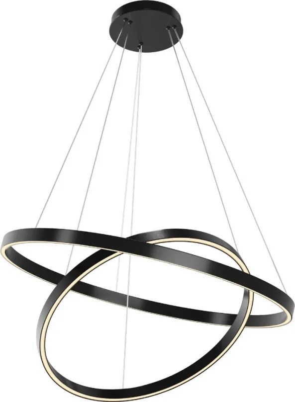 MAYTONI MOD058PL-L74BK RIM Modern Led Függesztett Lámpa Fehér, Fekete LED IP20