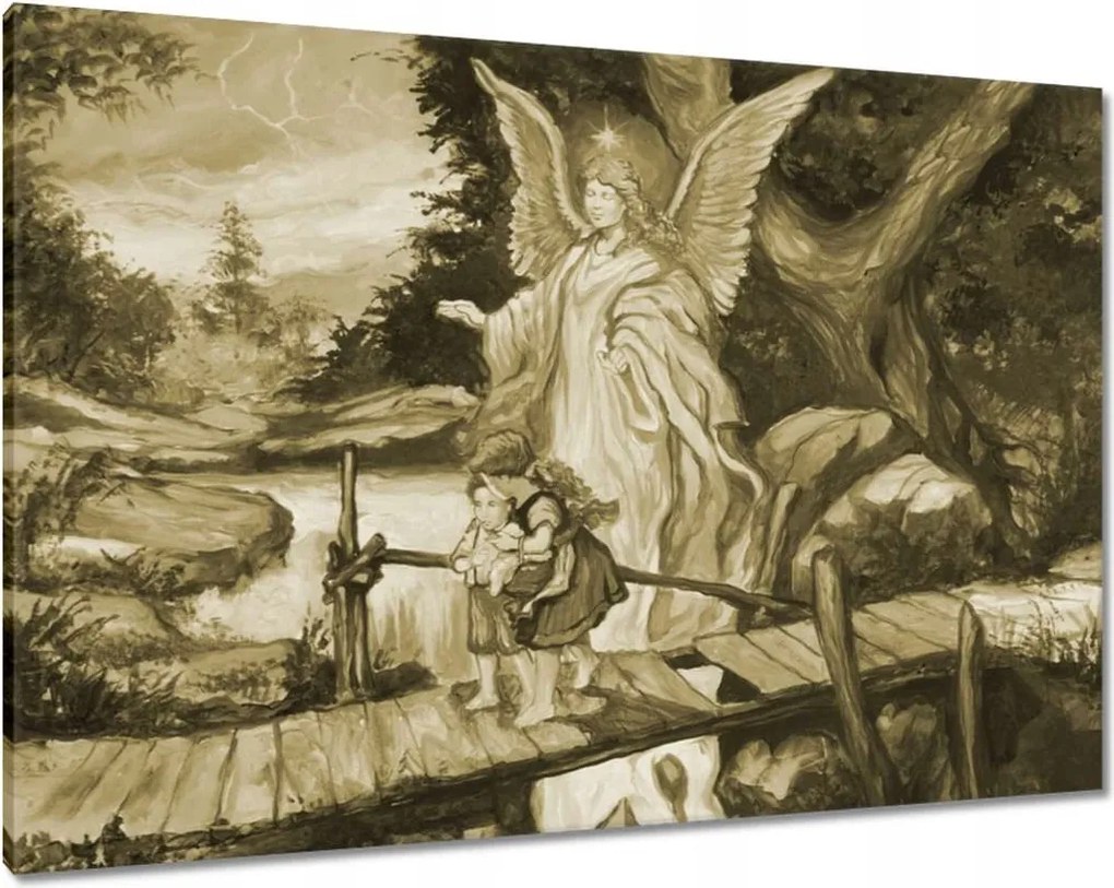 Vászonkép 100x70 Angyal Ajándék keresztelőre