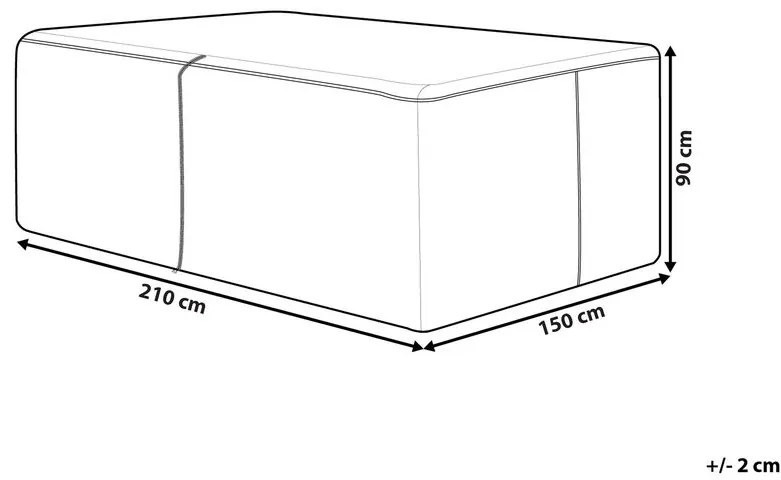 Kerti bútor huzat HALDI (210 cm) (nylon) (szürke). 1019639
