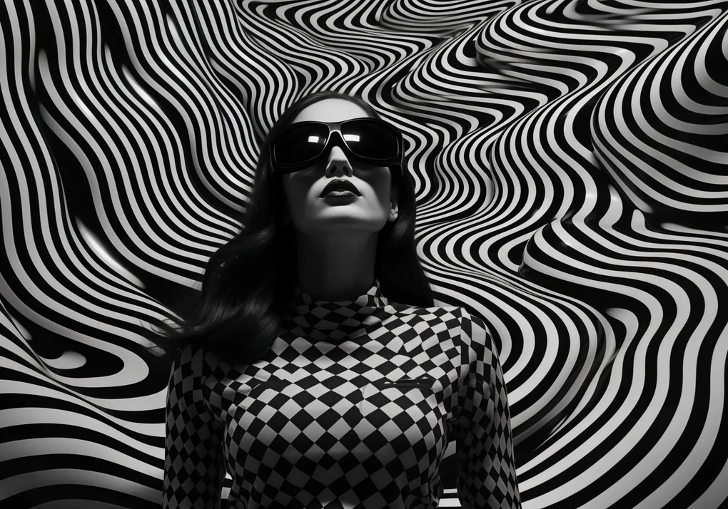 Poszter 100x70cm Kontraszt fekete szemüveggel