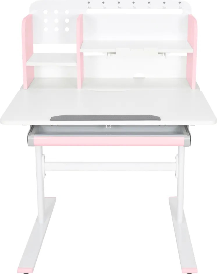 Növekvő íróasztal, rózsaszín/fehér, ADAN