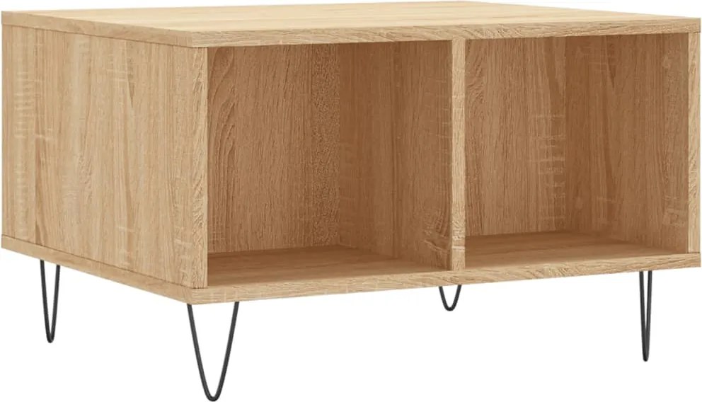 vidaXL sonoma tölgy színű szerelt fa dohányzóasztal 60 x 50 x 36,5 cm