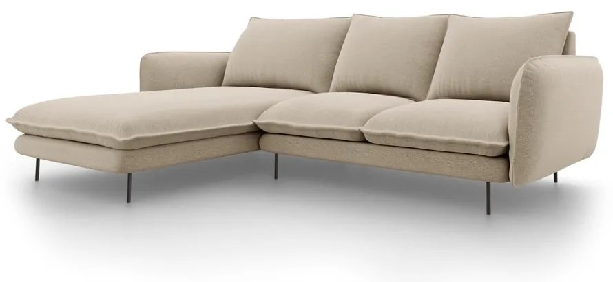 Vienna bézs sarokkanapé, bal oldali - Cosmopolitan Design