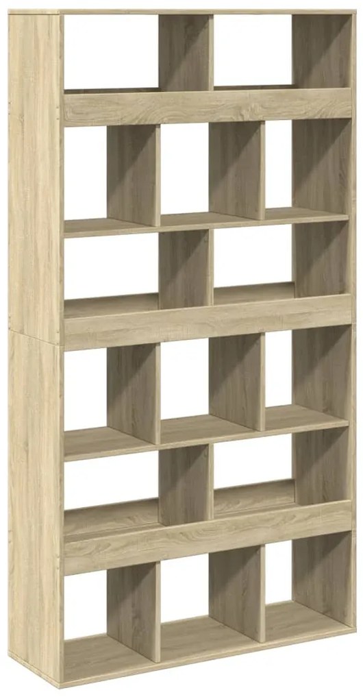 sonoma tölgy színű szerelt fa könyvespolc 100 x 33 x 187,5 cm