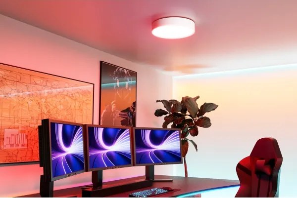 Eglo 901906 - LED RGBW dimmelhető mennyezeti lámpa GALLIZZI-Z LED/15W/230V átm.39cm fehér