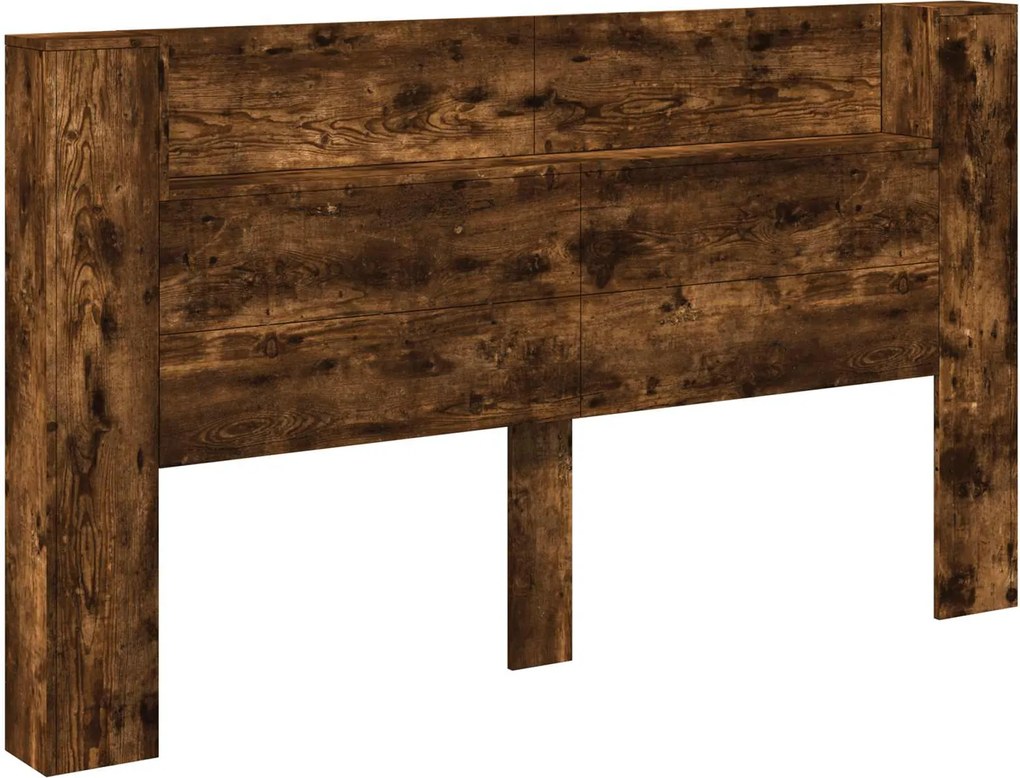 vidaXL Fejtámla polcokkal Füstölt tölgy 180 x 16,5 x 103,5 cm Faanyag