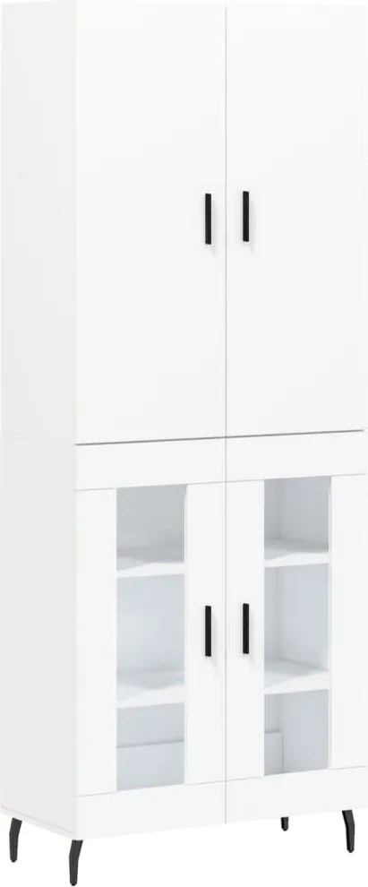 vidaXL fehér szerelt fa magasszekrény 69,5 x 34 x 180 cm