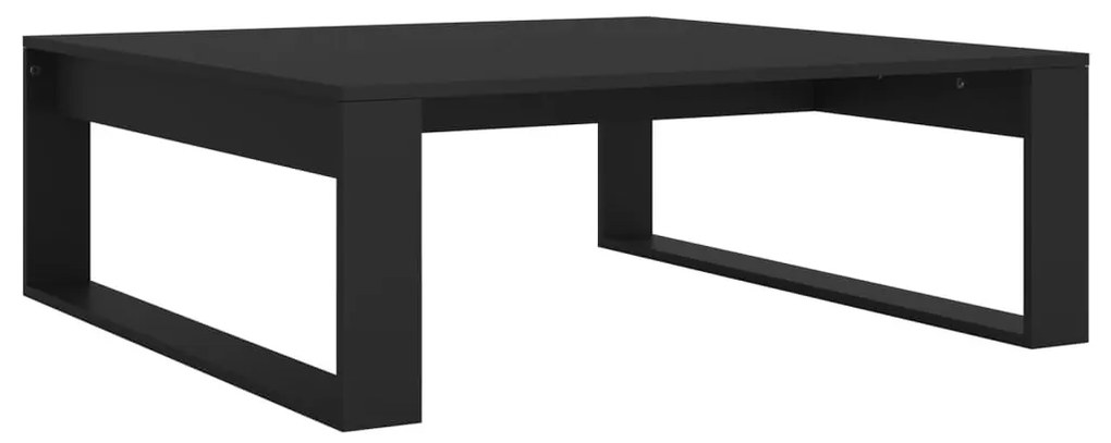 Fekete szerelt fa dohányzóasztal 100 x 100 x 35 cm