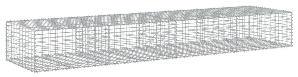 horganyzott vas gabion kosár fedéllel 400 x 100 x 50 cm