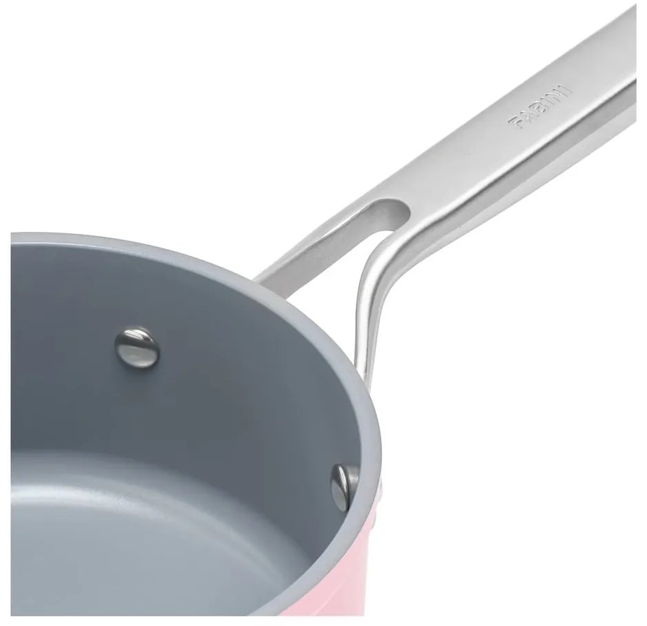 Indukciós tűzhelyhez alkalmas edény fedővel-kerámia felülettel 1,3 l Meda 3.0 – FABINI