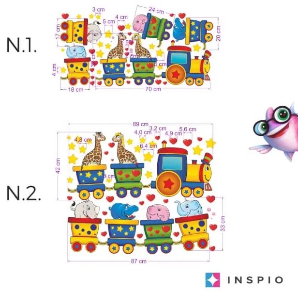 INSPIO Gyerekszoba falmatrica - Happy train