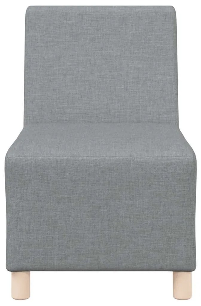 moduláris kanapéegység karfa nélkül, világosszürke, szövetből készült, 55 cm