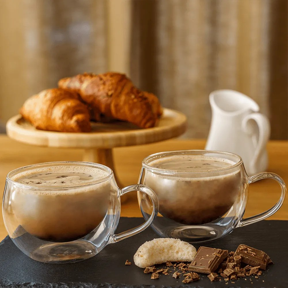 Thermo cappuccino pohár csésze, 2db, 280ml, HOTCOOL TYP 1