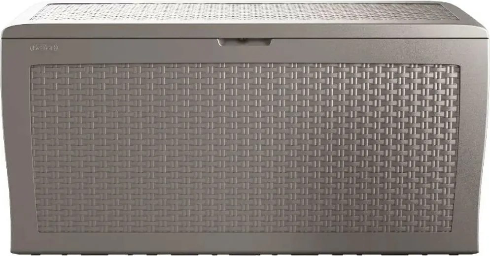 Keter Samoa Rattan kerti tárolódoboz, cappuccino 270 l, 117 x 57 x 45 cm