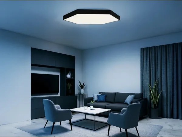 LED mennyezeti lámpatest LED/240W/230V 3000/4000/6500K átm. 120 cm fekete