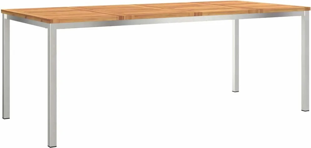 vidaXL ÉtkezőAsztal Barna 200 x 90 x 75 cm Tömör Akácfa