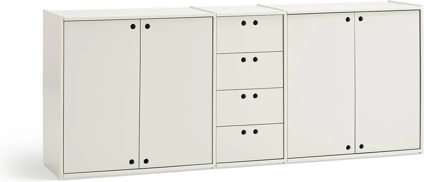 Krémszínű komód 197x80x40 cm Wally – Teulat