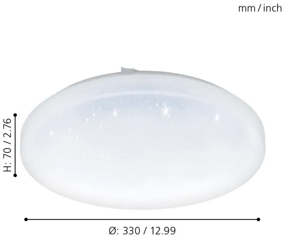 Eglo 97878 - LED Mennyezeti lámpa FRANIA-S LED/17,3W/230V