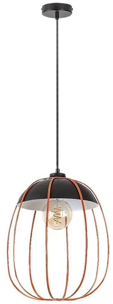 Rabalux 72034 - Csillár zsinóron SVENS 1xE27/60W/230V fekete/narancs