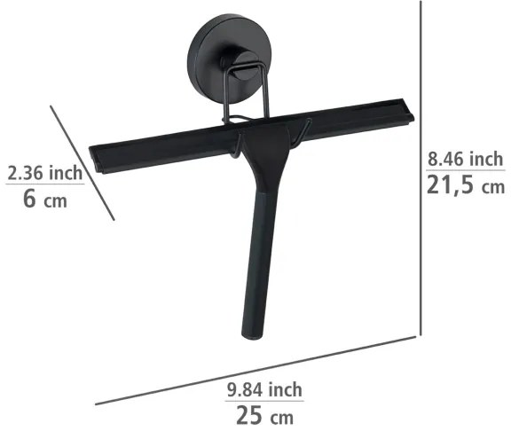 WENKO 24731100 - Zuhanylehúzó VACUUM-LOC, kerek, 24,5x25 cm, fekete