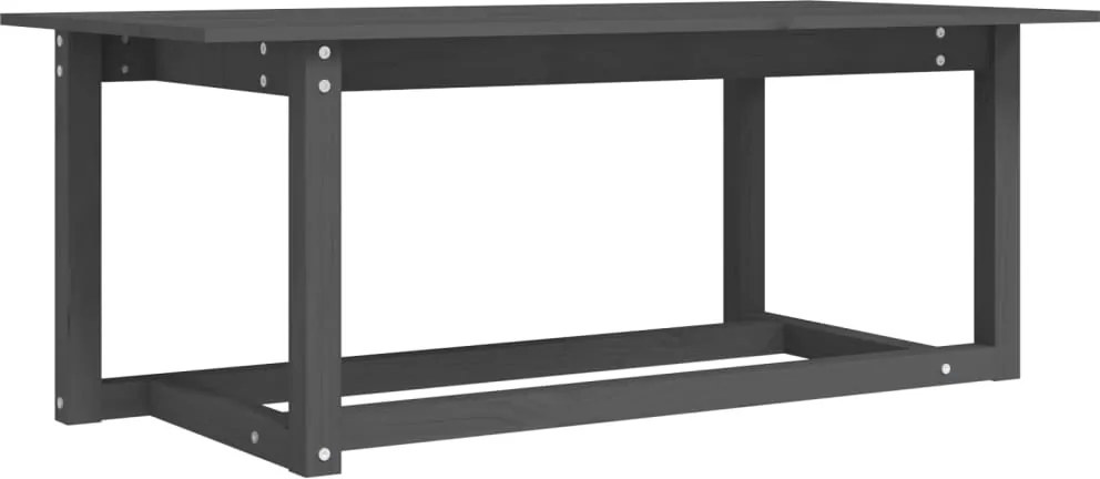 vidaXL szürke tömör fenyőfa dohányzóasztal 110 x 55 x 45 cm