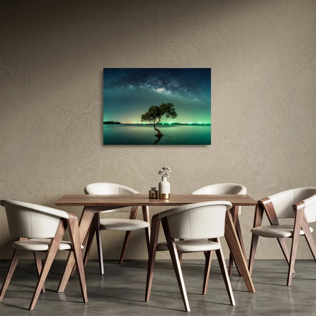 Az éjszakai égbolt képe (üvegen) (70x50 cm)