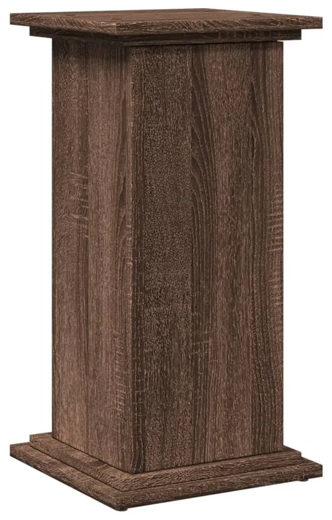 barna tölgy szerelt fa bemutatóállvány tárolóval 31x30x60 cm