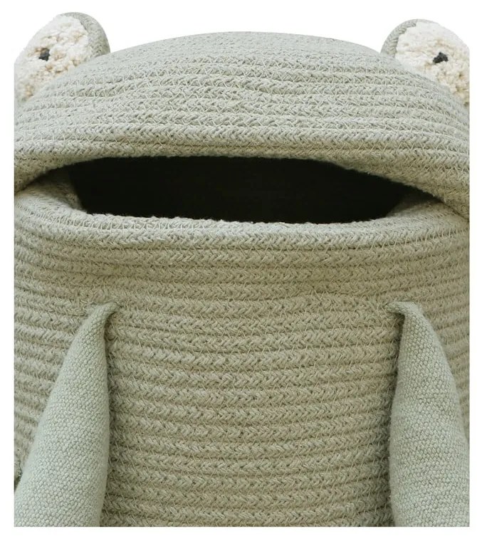 Világoszöld textil játéktároló kosár ø 23x35 cm Fred the Frog – Lorena Canals